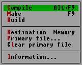 Menu 'Compile'